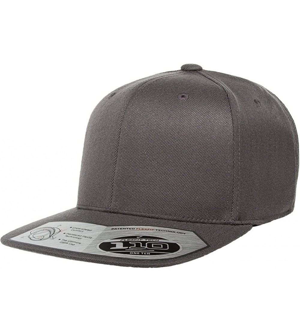 Baseball Caps One Ten Wool Cap - Snapback - 110F/T - Dark Grey - CK12LLJ8C9L $12.65