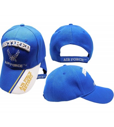 Skullies & Beanies U.S. Air Force USAF Retired Wings Royal Blue Embroidered Cap Hat (TOPW) - CC180TNUKZN $12.33