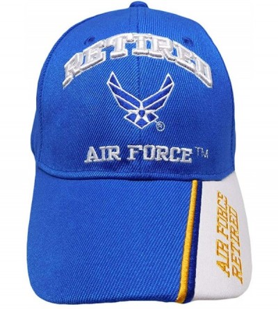 Skullies & Beanies U.S. Air Force USAF Retired Wings Royal Blue Embroidered Cap Hat (TOPW) - CC180TNUKZN $12.33