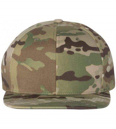 Baseball Caps 6-Panel Structured Flat Visor Classic Snapback (6089) - Multicam Green - CQ18EE5XXMQ $8.72