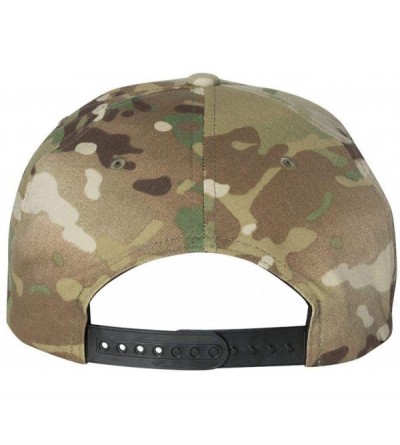 Baseball Caps 6-Panel Structured Flat Visor Classic Snapback (6089) - Multicam Green - CQ18EE5XXMQ $8.72