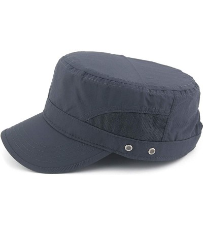 Skullies & Beanies Mens Womens Quick Dry Cadet Cap Waterproof Army Military Hat Flat Top Caps Mesh Inner - B-grey - CP18X4UC5...