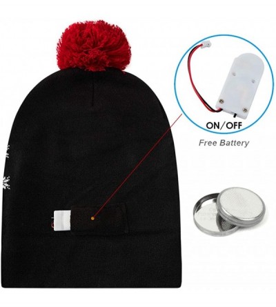 Skullies & Beanies Led Christmas Hat Adult Kids Light Up Warm Cap Xmas Knit Winter Beanie - Multicoloured-06 - C918YGDL0UA $1...