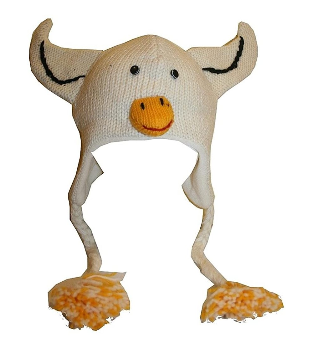 Skullies & Beanies Animal Hat Wool Fleece Lined Trapper Beanie Cap Adult Teenagers - Duck - CZ11HNUYRDN $29.15
