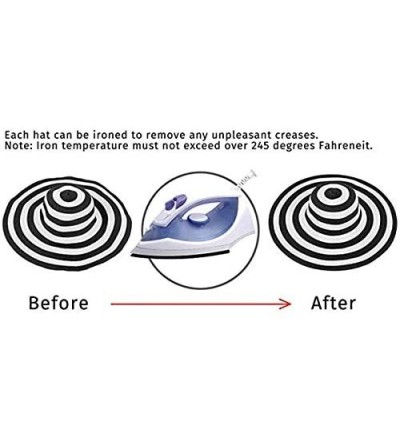 Sun Hats Womens Foldable Wide Brim Roll-up Straw Hat Beach Big Sun Cap UPF 50 - Black White Stripes - CN18D83K0CS $18.91
