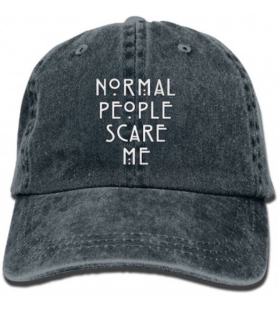 Baseball Caps Men Women Classic Denim Normal People Scare Me Adjustable Baseball Cap Dad Hat Low Profile Perfect for Outdoor ...