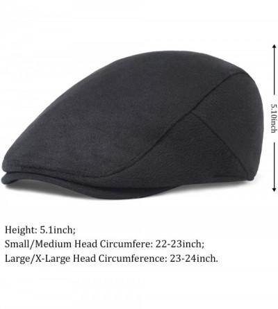 Newsboy Caps 1920s Gatsby Newsboy Hat Cap for Men Gatsby Hat for Men 1920s Mens Gatsby Costume Accessories - Black-2 - CF18NZ...