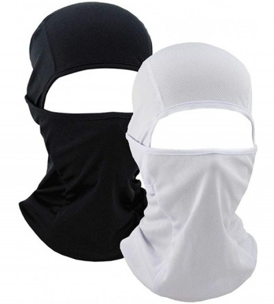 Balaclavas Windproof Balaclava Bandana Headwrap Breathable Neck Giater for Outdoor Sports - Black White - CJ199HLESWE $18.89