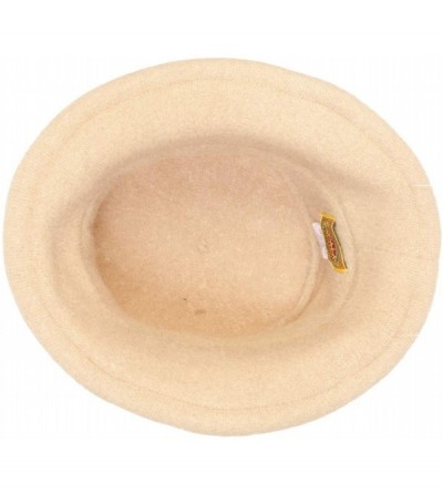 Bucket Hats Women's Packable Boiled Wool Cloche - Camel - CD11583NDTL $37.84