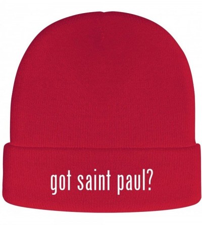 Skullies & Beanies got Saint? - Soft Adult Beanie Cap - Red - CH18AXC4XM0 $19.72