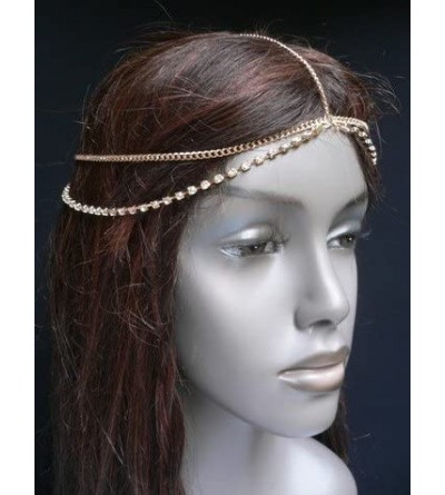 Headbands Hair Accessory Head Chain Rhinestones Crystal Head Chain Hair Band - CL11DNCQCMT $33.05