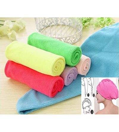 Fedoras Women Sexy Bath Towel Hair Dry Hat Cap Quick Drying Lady Bath Tool - Pink - CV18LHC8ALC $7.94