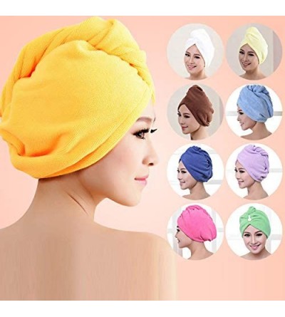 Fedoras Women Sexy Bath Towel Hair Dry Hat Cap Quick Drying Lady Bath Tool - Pink - CV18LHC8ALC $18.04