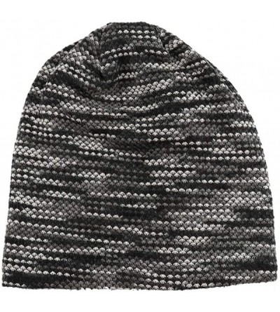 Skullies & Beanies Unisex Winter Warm Hat with Velvet Chunky Cable Knit Beanie Outdoor Cap - Grey - CN187E3SR05 $11.18