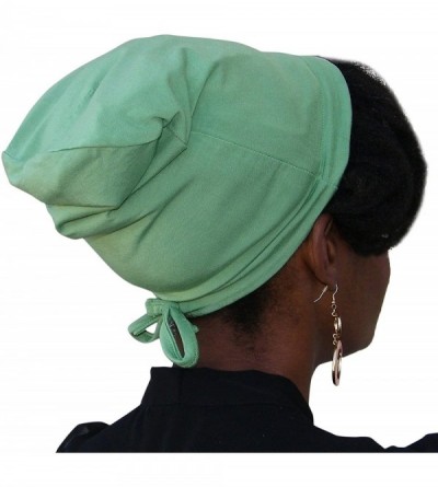 Skullies & Beanies Adjustable Drawstring Bamboo Satin Lined Hat Cap Beanie - Jade Green - CD183NHIADW $14.55