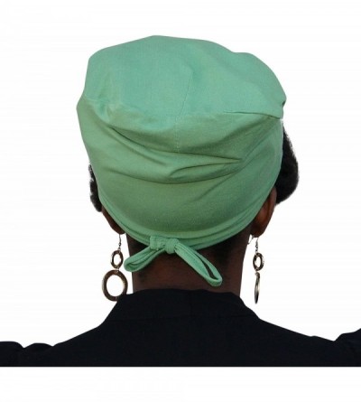 Skullies & Beanies Adjustable Drawstring Bamboo Satin Lined Hat Cap Beanie - Jade Green - CD183NHIADW $14.55