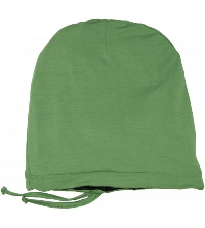 Skullies & Beanies Adjustable Drawstring Bamboo Satin Lined Hat Cap Beanie - Jade Green - CD183NHIADW $14.55