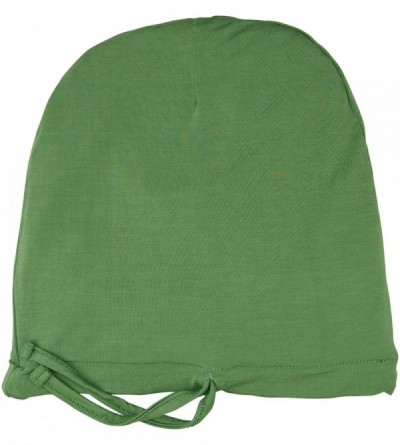 Skullies & Beanies Adjustable Drawstring Bamboo Satin Lined Hat Cap Beanie - Jade Green - CD183NHIADW $14.55