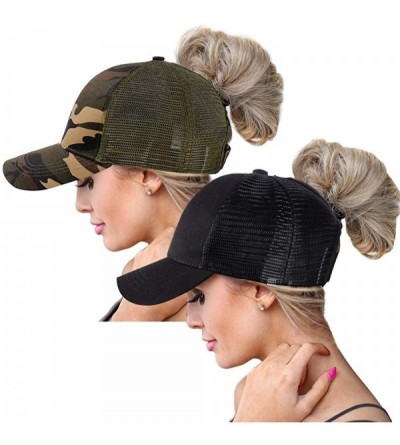 Baseball Caps Ponytail Baseball Cap for Women- Baseball Cap High Ponytail Hat for Women- Adjustable - CE18RMN4D8K $11.51