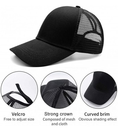 Baseball Caps Ponytail Baseball Cap for Women- Baseball Cap High Ponytail Hat for Women- Adjustable - CE18RMN4D8K $11.51