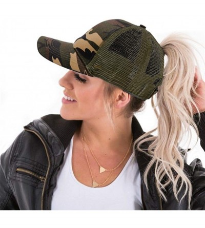 Baseball Caps Ponytail Baseball Cap for Women- Baseball Cap High Ponytail Hat for Women- Adjustable - CE18RMN4D8K $11.51