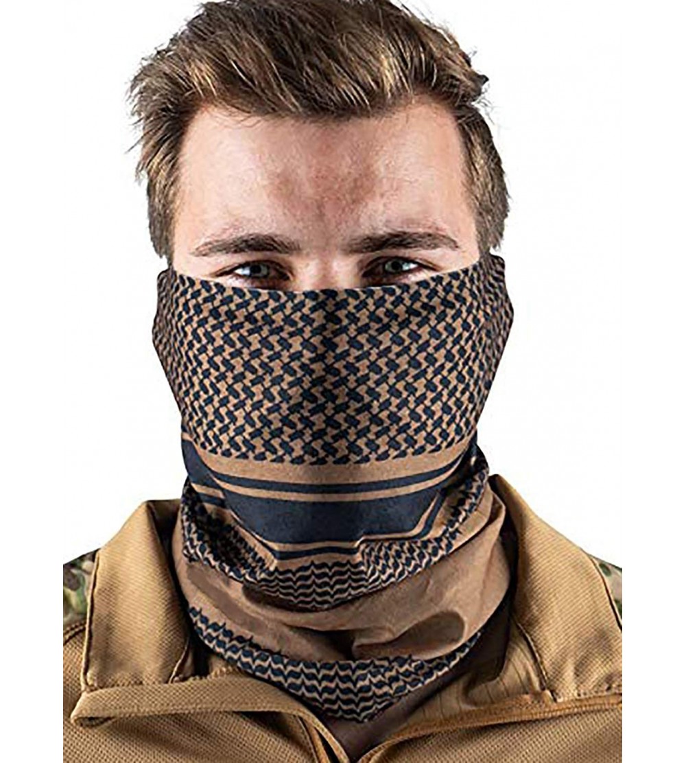 Balaclavas Seamless Unisex Face Bandanas for Dust- Festivals- Outdoors- Sports Men Face Scarf - A-brown - CU197T63G0X $12.68