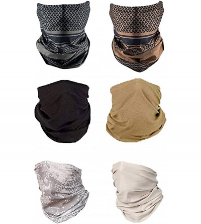 Balaclavas Seamless Unisex Face Bandanas for Dust- Festivals- Outdoors- Sports Men Face Scarf - A-brown - CU197T63G0X $12.68