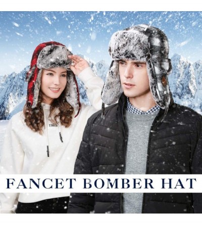 Bomber Hats Unisex Bomber Trapper Earflaps Russian Ushanka Winter Hat Hunting Cap 55-61cm - 89079-red - C918KY8290S $32.29