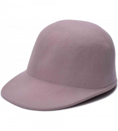 Baseball Caps Womens Unisex Solid Color 100% Wool Felt Baseball Cap Hat T282 - Light Gray - C3187GXXD2E $19.40