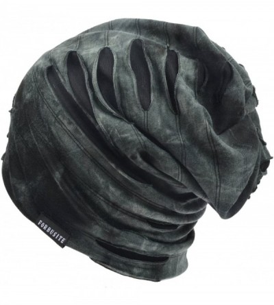 Skullies & Beanies Mens Slouchy Beanie Skull Cap Summer Thin Baggy Oversized Knit Hat B301 - B090-grey - C618E3ZIKUN $11.07