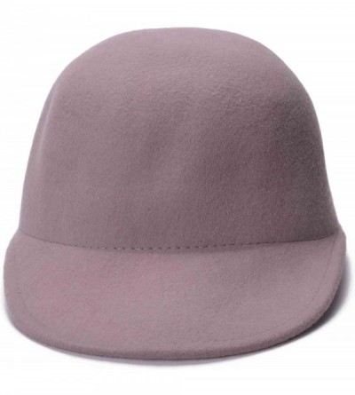 Baseball Caps Womens Unisex Solid Color 100% Wool Felt Baseball Cap Hat T282 - Light Gray - C3187GXXD2E $19.40