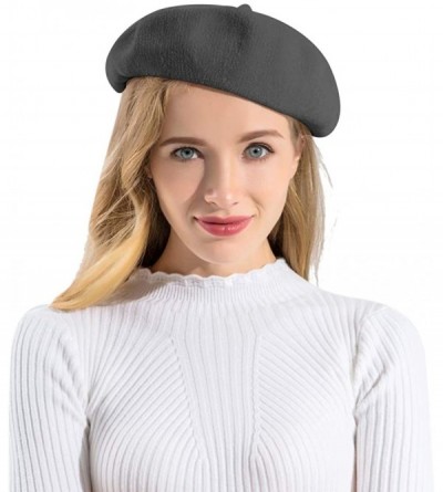 Skullies & Beanies Classic French Crochet Breathable - Dark Grey2 - CL18HAE44Y3 $12.61