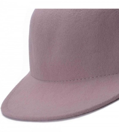 Baseball Caps Womens Unisex Solid Color 100% Wool Felt Baseball Cap Hat T282 - Light Gray - C3187GXXD2E $19.40
