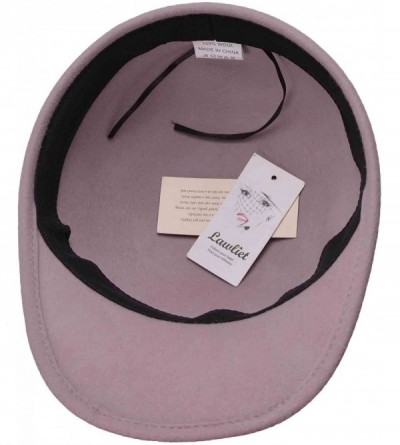 Baseball Caps Womens Unisex Solid Color 100% Wool Felt Baseball Cap Hat T282 - Light Gray - C3187GXXD2E $19.40