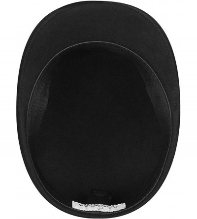 Newsboy Caps Men Cuffley Cap - Black - CQ127F3OG8X $36.70