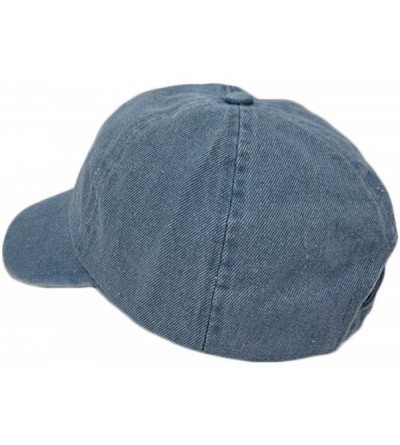 Baseball Caps Fashionable Washed Cotton Plain Printed Baseball Cap for Unisex Women Men Adjustable Dad Hat - Ht7855lightdenim...