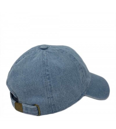 Baseball Caps Fashionable Washed Cotton Plain Printed Baseball Cap for Unisex Women Men Adjustable Dad Hat - Ht7855lightdenim...