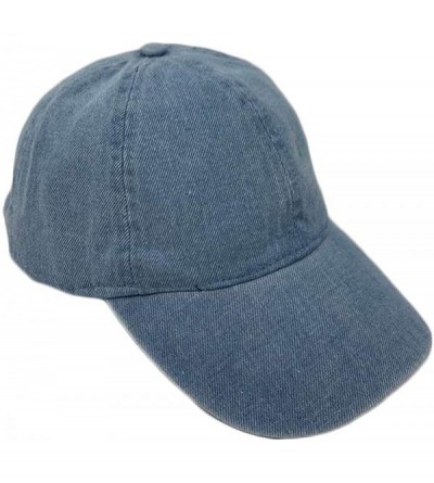 Baseball Caps Fashionable Washed Cotton Plain Printed Baseball Cap for Unisex Women Men Adjustable Dad Hat - Ht7855lightdenim...