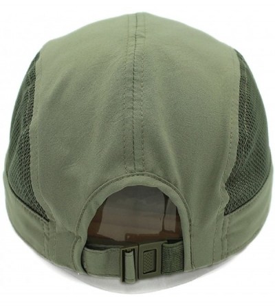 Sun Hats Kids Sun Protection Hat Lightweight Mesh Flap Cap Quick Dry Detachable - Army Green - CL18E7Q5HOY $18.30