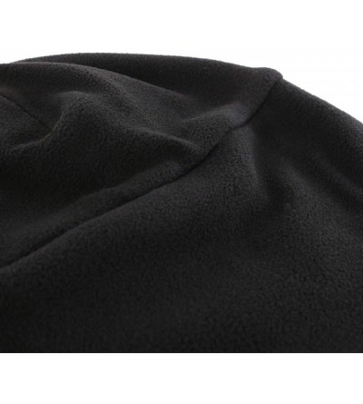 Skullies & Beanies Men's Warm 2 in 1 Hat Winter Fleece Earflap Skull Sports Beanie Ski Mask - Black - CC18IRHT630 $11.45