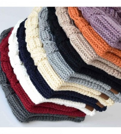Skullies & Beanies Knit Beanie Hat for Women Oversize Chunky Winter Slouchy Beanie Hats Ski Cap - White - C318ADSIGCW $10.08