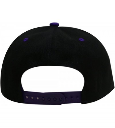 Baseball Caps Fresh Summer Snapback Hats - Black/Purple - CU11YREVWHR $11.38