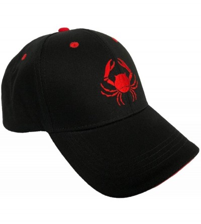 Baseball Caps 100% Cotton Baseball Cap Zodiac Embroidery One Size Fits All for Men and Women - Cancer/Red - C818RRNE7SH $18.93