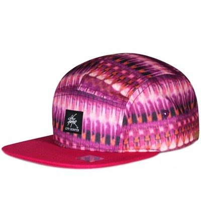 Sun Hats Neon Gradation 5 Panel Biker Hat - Fushia - CE11JAGSJ81 $14.86