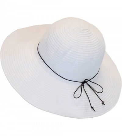 Sun Hats Packable Ribbon Crusher Sun Hat- 4 in. Shapeable Brim- SPF UPF 50 UV Protection - White - C012E9ZNMAH $19.68