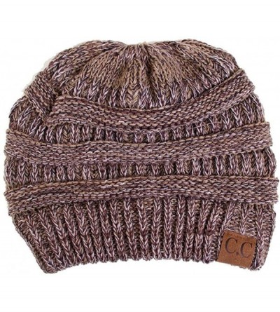 Skullies & Beanies Trendy Warm Chunky Soft Marled Cable Knit Slouchy Beanie - 21 - CX129VX442X $13.39