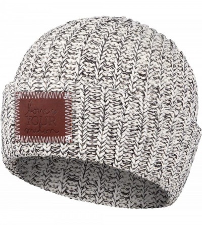 Skullies & Beanies Cuffed Beanie - Black Speckled - CR18D0AA6NW $30.77