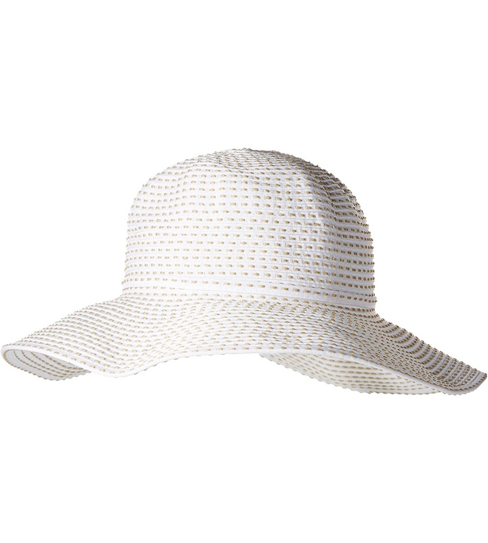 Sun Hats Women's Ribbon Crusher Medium Brim - One Size - White - CA118HQK92F $23.13