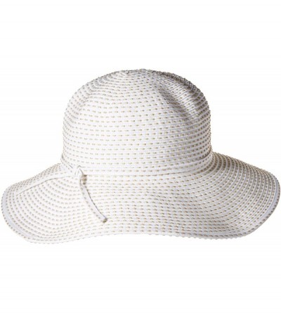 Sun Hats Women's Ribbon Crusher Medium Brim - One Size - White - CA118HQK92F $23.13