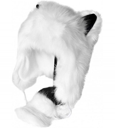 Skullies & Beanies Women Winter Hat Cute Faux Fur Cap Warm Thicken Russian Ushanka Hats - White - CG18LHI3Z7E $26.25